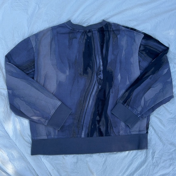 Calvin Klein Women's Dark Purple/Gray Watercolor Crewneck - Picture 4 of 4